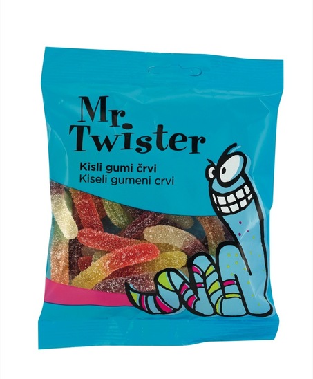 Bonboni Kisli črvi, Mr. Twister, 100 g