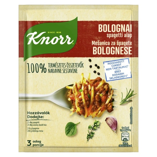 Naravna mešanica začimb za špagete bolognese, Knorr, 38 g