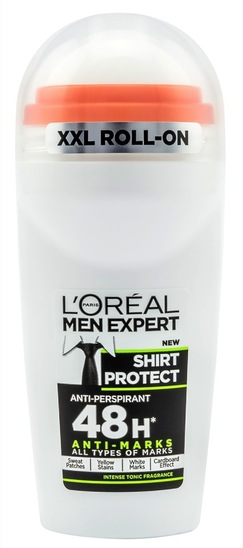 Deodorant Men Expert shirt protect roll on, Loreal, 50 ml