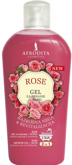 Gel za prhanje Rose, Afrodita, 1 l