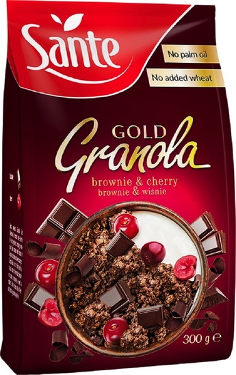 Kosmiči granola, brownie in češnja, Sante, 300 g