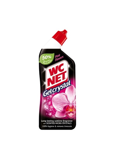 Čistilo za wc školjko Crystal Gel Pink Flowers, Wc Net, 750 ml