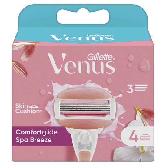 Brivski vložki Venus Comfortglide Spa Breeze, Gillette, 4/1