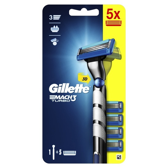 Brivski vložki Gillette, Mach3 Turbo 5/1, + 3D brivnik