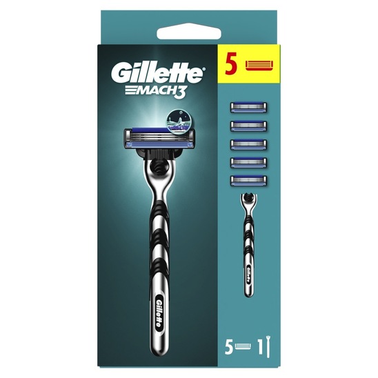 Brivski vložki Mach3 + brivnik, Gillette, 5/1