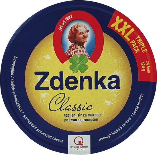 Topljeni sir Zdenka, klasik, Triple Pack XXL, pakiran, 420 g