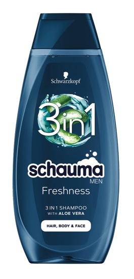 Šampon za lase, Sea Mineral & Aloe Vera, 3 v 1, Schauma, 400 ml