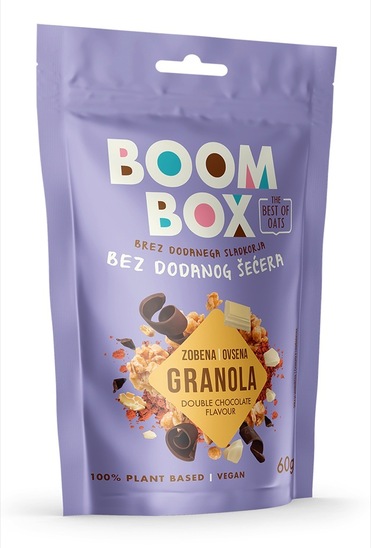 Granola, dvojna čokolada, Boom Box, 60 g