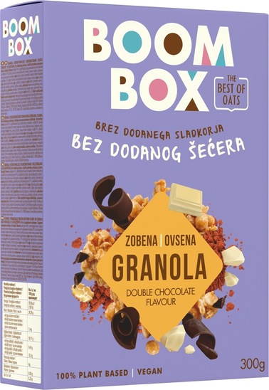 Granola, dvojna čokolada, Boom Box, 300 g