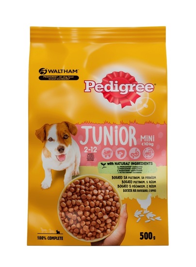 Hrana za pse Adult mini, piščanec in riž, Pedigree, 500 g