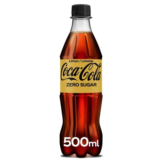 Gazirana pijača, limona, Coca Cola Zero, 0,5 l