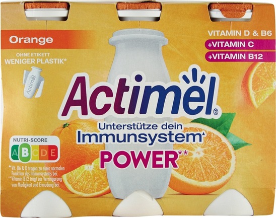 Jogurtov napitek, pomaranča, Actimel, 6 x 100 g