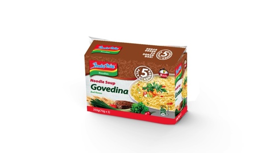 Juha z okusom govedine, Indo Mie, 5 x 70 g