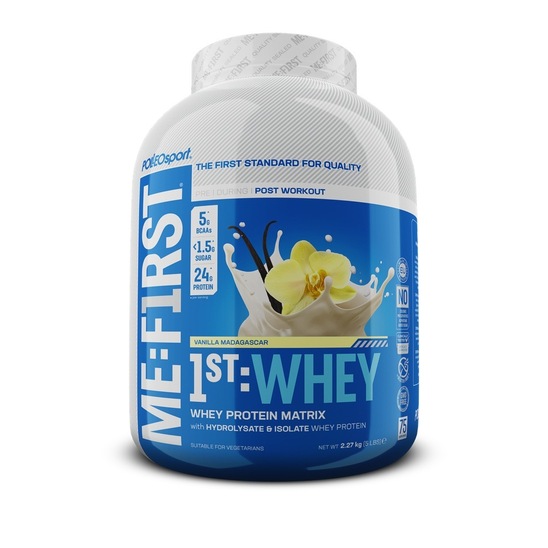 Whey Proteini Me:First, vanilija, Polleo Sport, 2,27 kg