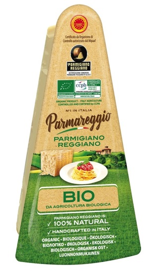 Bio trdi sir za ribanje Parmigiano Reggiano, Parmareggio, ZOP, pakirano, 150 g