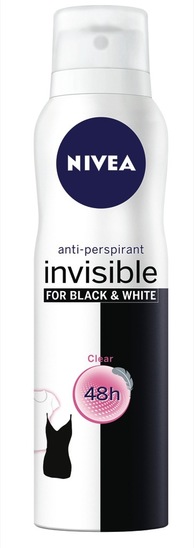 Deodorant sprej Invisible for Black & White, Clear, Nivea, 150 ml