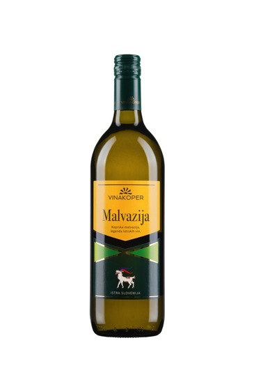 Malvazija, kakovostno belo vino, Vinakoper, 1 l