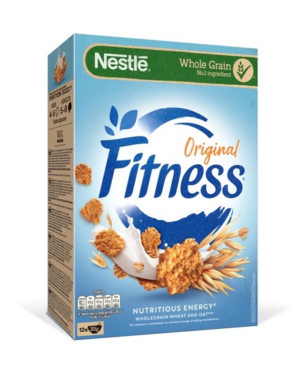 Polnozrnati pšenični in riževi kosmiči Fitness, Nestle, 375 g
