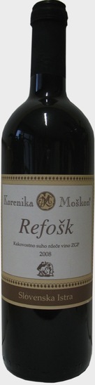 Refošk, kakovostno rdeče vino, Korenika&Moškon, 0,75 l