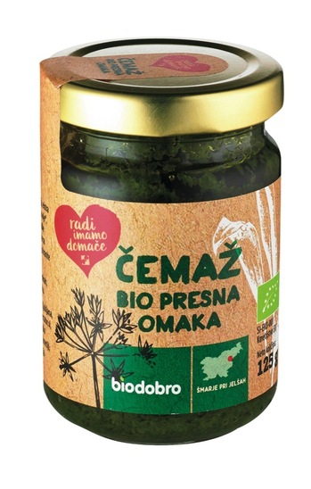 Bio čemaževa omaka, presna, Biodobro, 125 g