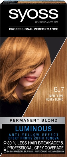 Barva za lase, 8-7 medeno blond, Syoss