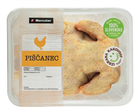 Pakiran piščanec, Mercator, cena na kg, IK