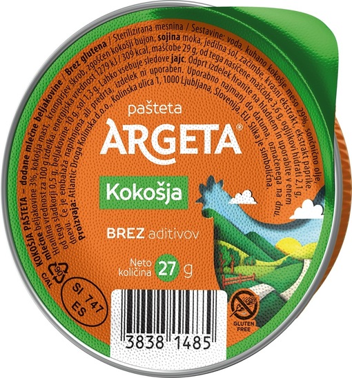Kokošja pašteta, Argeta, 27 g
