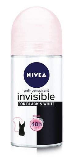 Deodorant roll on Invisible For Black & White, Nivea, 50 ml