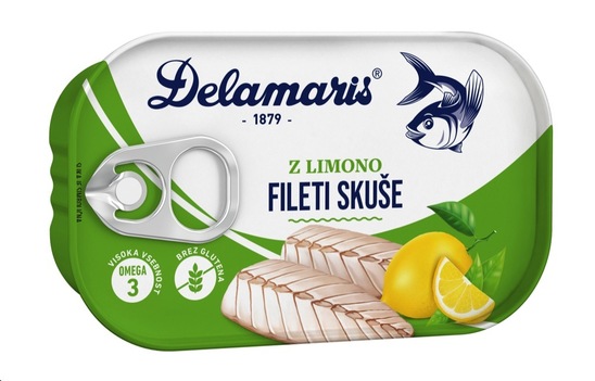 Fileti skuše z limono, Delamaris, 125 g