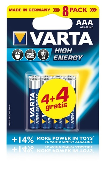 Alkalni baterijski vložek HE AAA 4+4 GRATIS