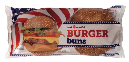Pecivo burger buns, Don Don, pakirano, 170 g, 2/1