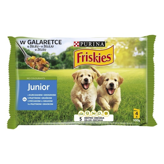 Hrana za pse Friskies Junior, 4 x 100 g