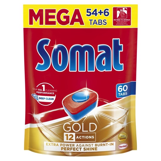 Detergent za strojno pomivanje posode, Gold, Somat, 60/1