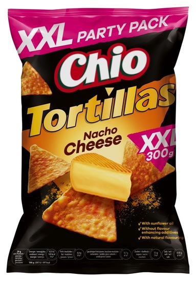 Tortilije z okusom nacho sira, Chio XXL, 300 g