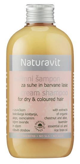 Kremni šampon, za barvane lase, Naturavit, 250 ml