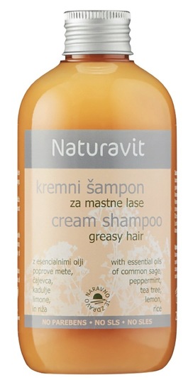 Kremni šampon, za mastne lase, Naturavit, 250 ml