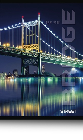 Brezčrtni zvezek A4, 54 listni, Street Bridges