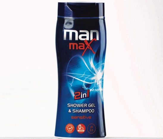 Gel za prhanje X Sensitive 2v1 , Man Max, 300 ml