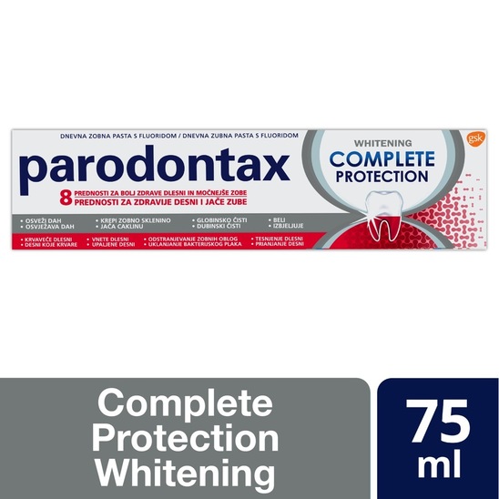 Zobna pasta Complete Protection Whitening za nego krvavečih dlesni, Parodontax, 75ml
