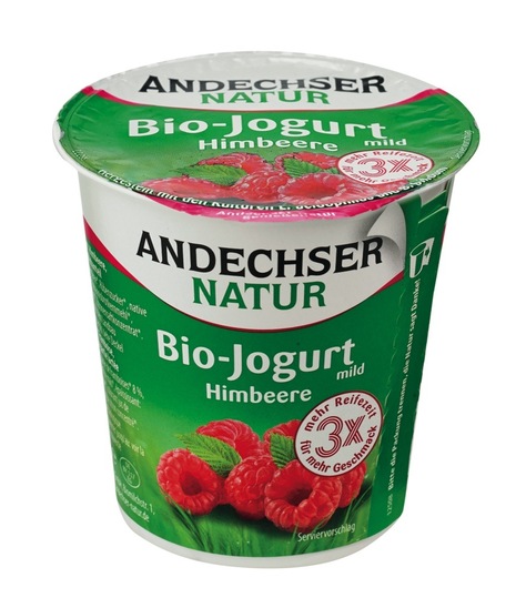 Bio sadni jogurt, malina, Andechser, 150 g