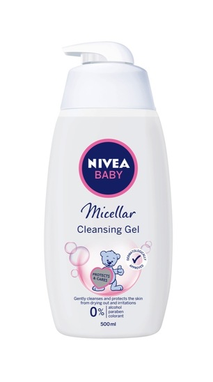 Micelarni gel za prhanje Nivea Baby, 500 ml