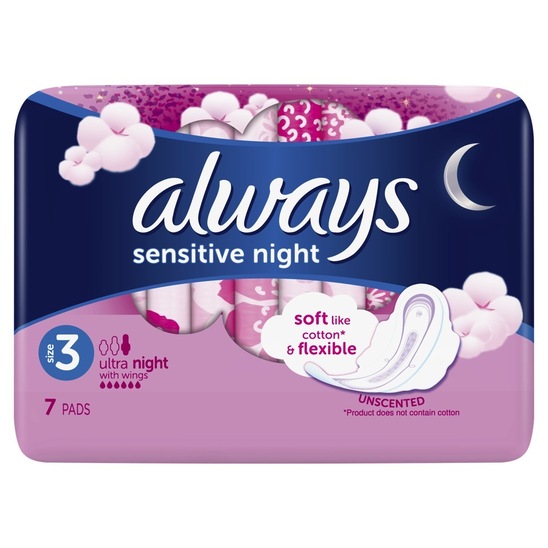 Damski nočni vložki Sensitive, Always Ultra, 7/1