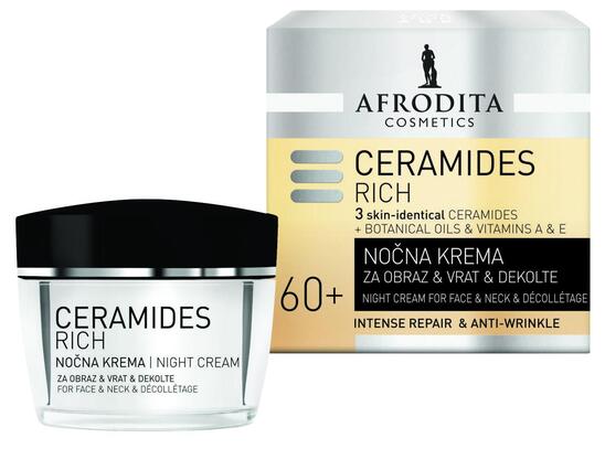 Nočna krema za obraz Ceramides Rich, Afrodita, 50 ml