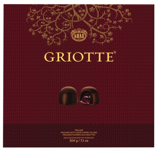 Bonboniera Griotte z višnjami v alkoholnem likerju, Kraš, 204 g