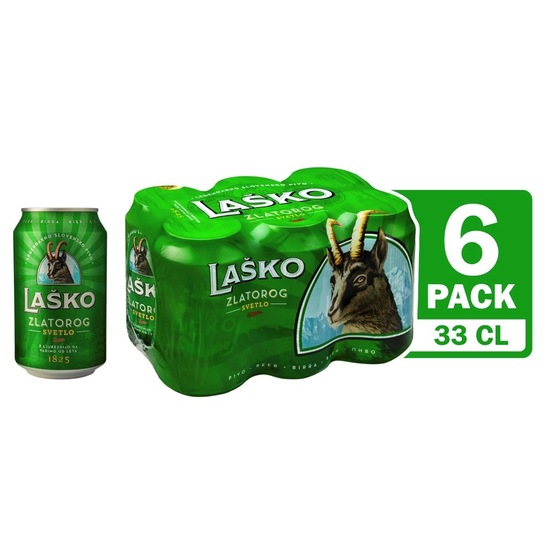 Pivo Zlatorog, 4,9 % alkohola, 6 x 0,33 l