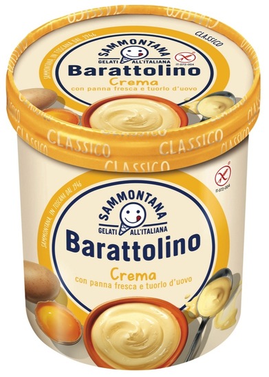 Sladoled, Krema s smetano in rumenjaki, Barattolino, 800 ml