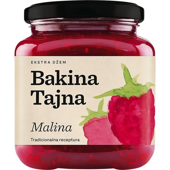 Extra malinin džem, Bakina Tajna, 375 g