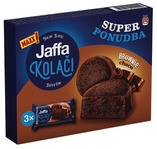 Biskvit, brownie čokolada, Jaffa, 3 x 75 g