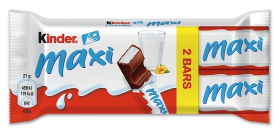 Čokolada Maxi, Kinder, 42 g, 2/1