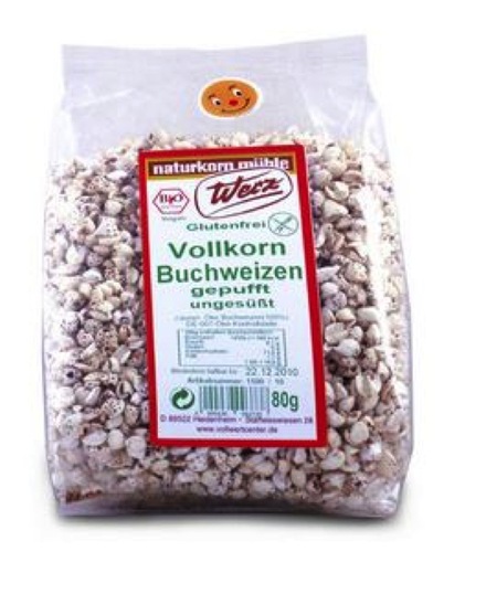 Ajdovi polnozrnati napihnjenci brez glutena, Werz, 80 g